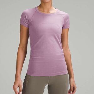 Lululemon swiftly tech short sleeve shirt hip length velvet dust women’s size 14